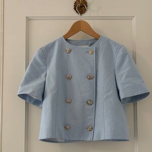 NWT Zara Sky Blue Blazer Small